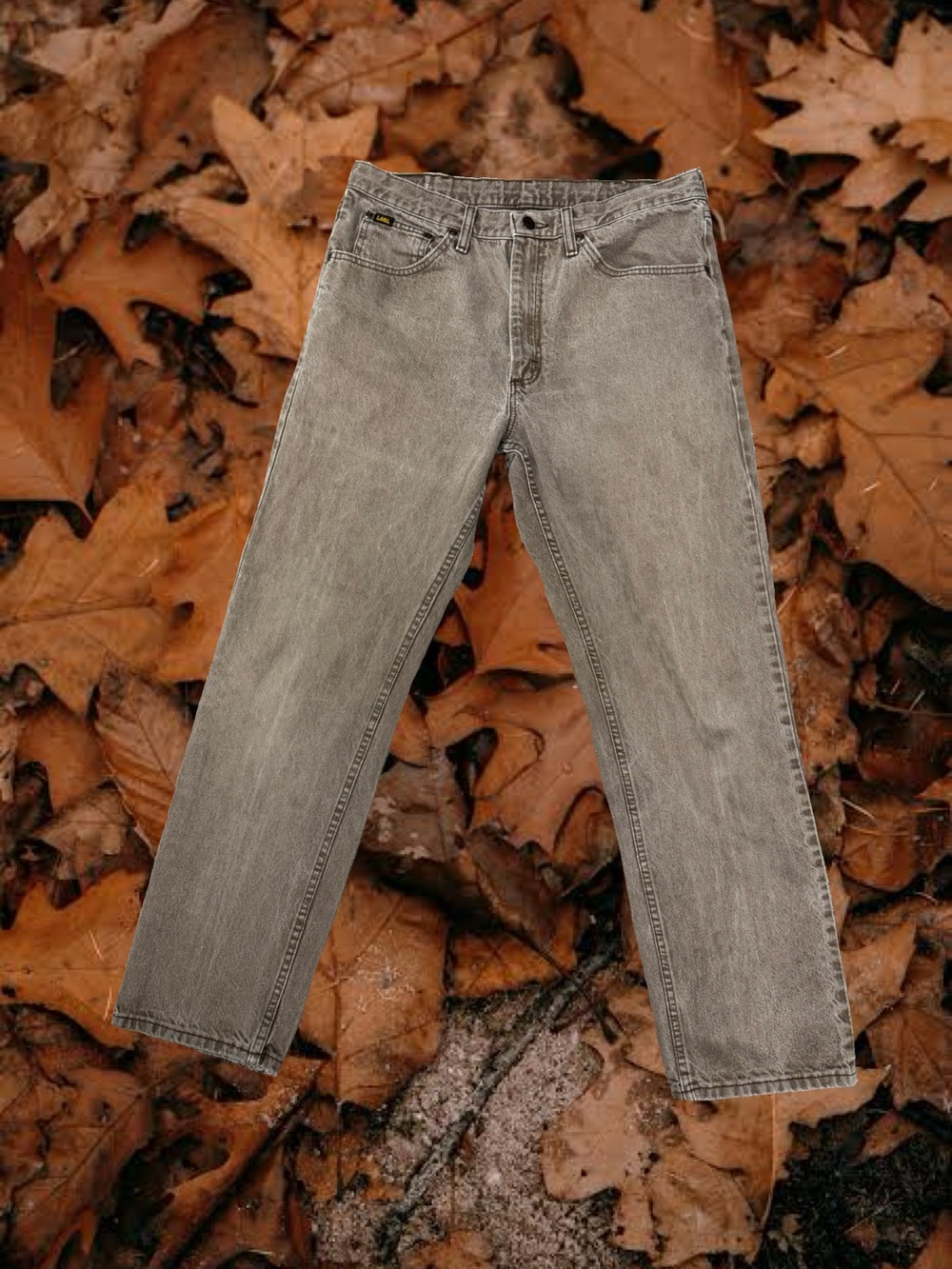 Lee Men's Gray Straight-Leg Jeans